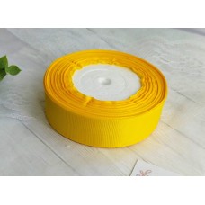 Лента репсовая 25 мм, цвет жёлтый №132